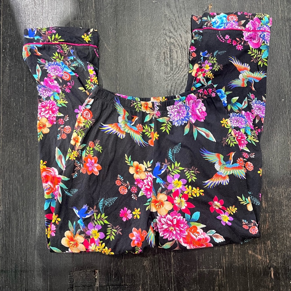 Johnny Was Floral Pajama Pants